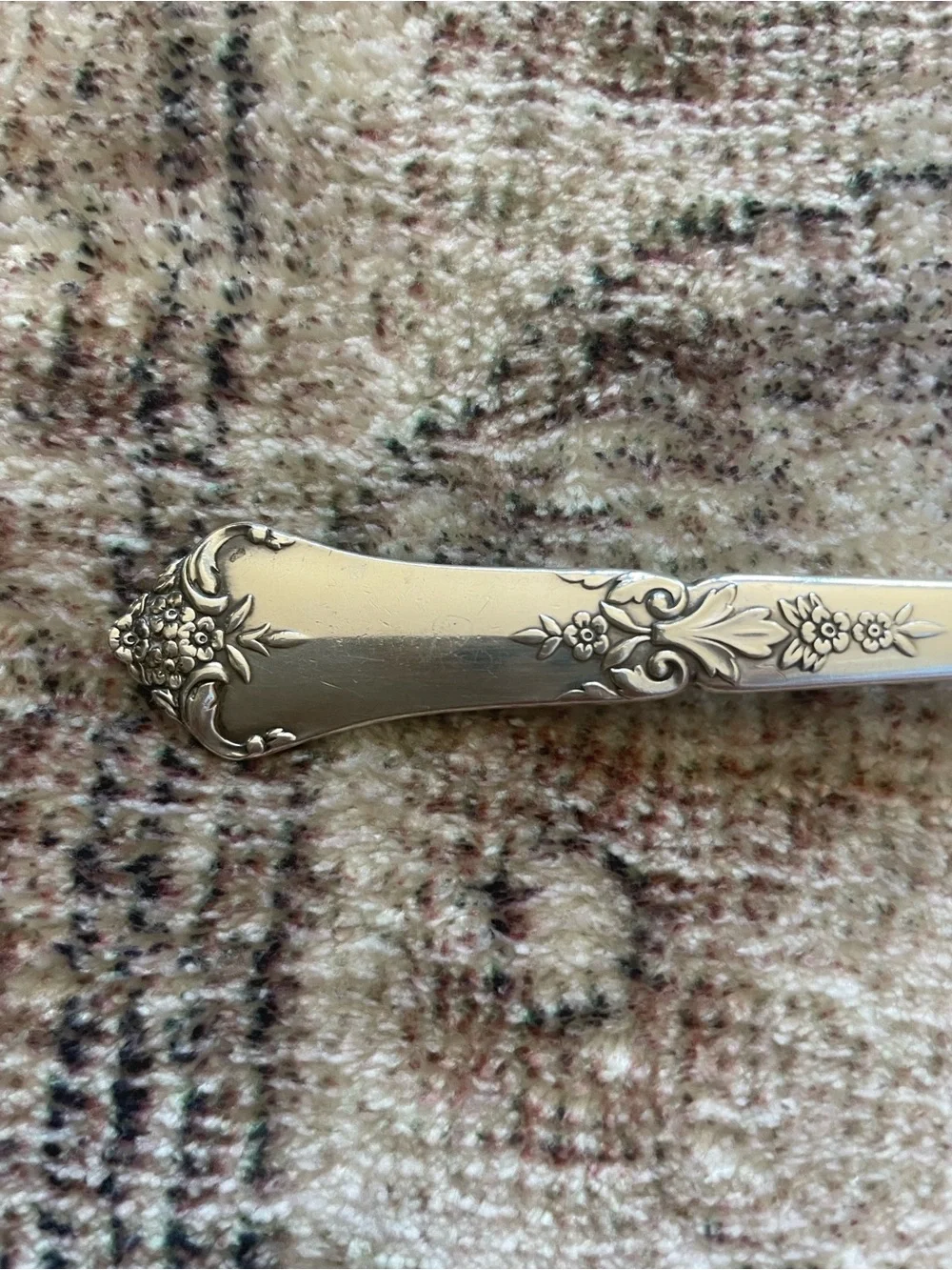 Classic Sterling Silver Ornate Dinner Fork - Silver
